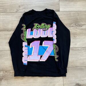 Rolling Loud 2017 Tour Shirt Adult Size Small Black Made In USA Travis Scott Tee